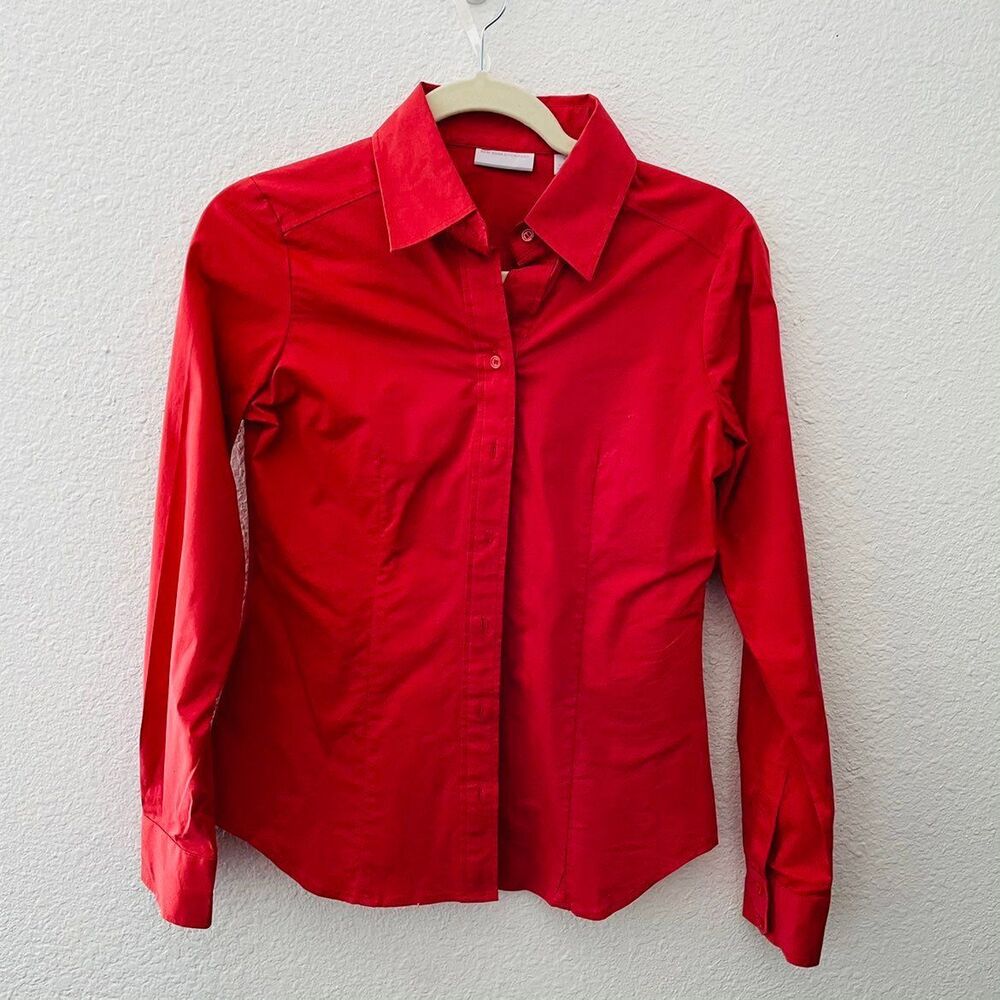 New York and Company fitted orange top
